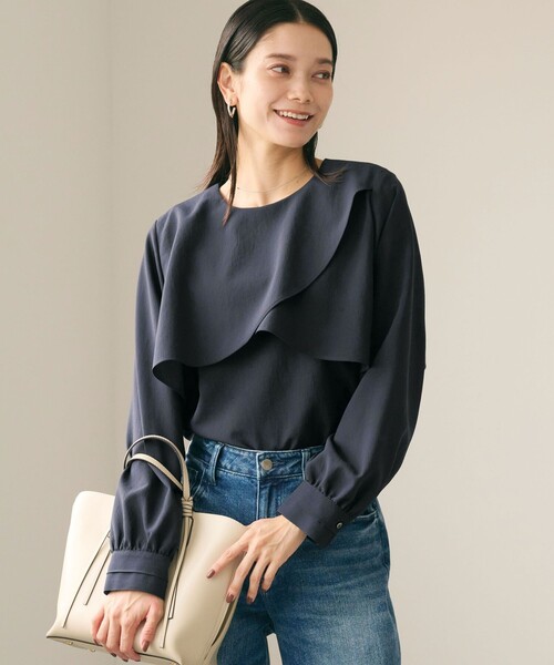 green label relaxing・Breeze Coolケープ ブラウス セール】Breeze Cool ケープ ブラウス -マシンウォッシャブル