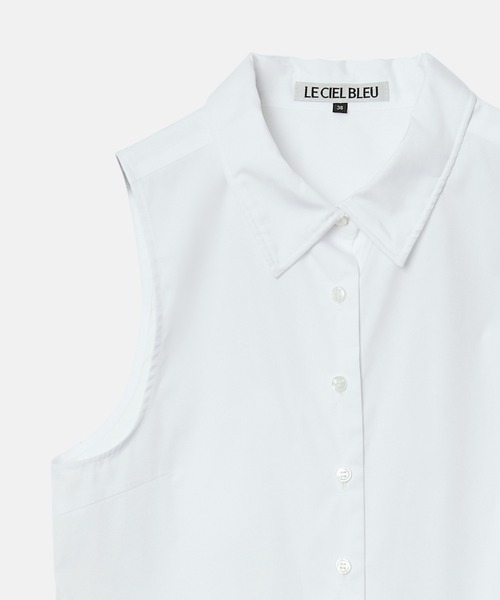 LE CIEL BLEU(ルシェルブルー)の「スリーブレスシャツwワイヤーディテーリング / Sleeveless Shirt w/Wire Detailing(シャツ/ブラウス・レディース・ベージュ/オフホワイト/ライトピンク/ライトブルー・36/38)」の5枚目の写真