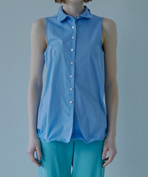 LE CIEL BLEU(ルシェルブルー)の「スリーブレスシャツwワイヤーディテーリング / Sleeveless Shirt w/Wire Detailing(シャツ/ブラウス・レディース・ベージュ/オフホワイト/ライトピンク/ライトブルー・36/38)」の19枚目の写真