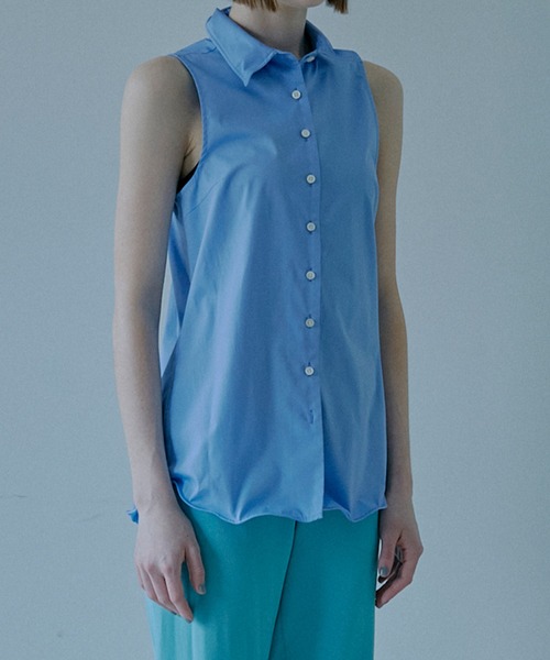 LE CIEL BLEU(ルシェルブルー)の「スリーブレスシャツwワイヤーディテーリング / Sleeveless Shirt w/Wire Detailing(シャツ/ブラウス・レディース・ベージュ/オフホワイト/ライトピンク/ライトブルー・36/38)」の18枚目の写真