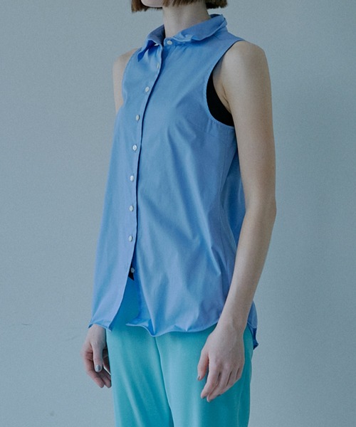 LE CIEL BLEU(ルシェルブルー)の「スリーブレスシャツwワイヤーディテーリング / Sleeveless Shirt w/Wire Detailing(シャツ/ブラウス・レディース・ベージュ/オフホワイト/ライトピンク/ライトブルー・36/38)」の17枚目の写真