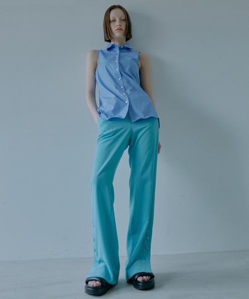 LE CIEL BLEU(ルシェルブルー)の「スリーブレスシャツwワイヤーディテーリング / Sleeveless Shirt w/Wire Detailing(シャツ/ブラウス・レディース・ベージュ/オフホワイト/ライトピンク/ライトブルー・36/38)」の16枚目の写真