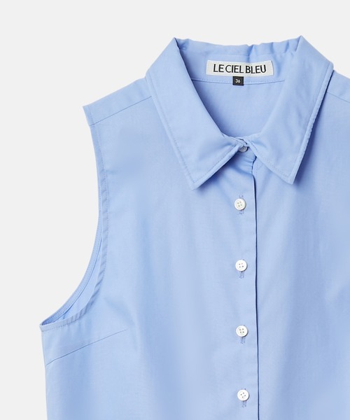 LE CIEL BLEU(ルシェルブルー)の「スリーブレスシャツwワイヤーディテーリング / Sleeveless Shirt w/Wire Detailing(シャツ/ブラウス・レディース・ベージュ/オフホワイト/ライトピンク/ライトブルー・36/38)」の22枚目の写真