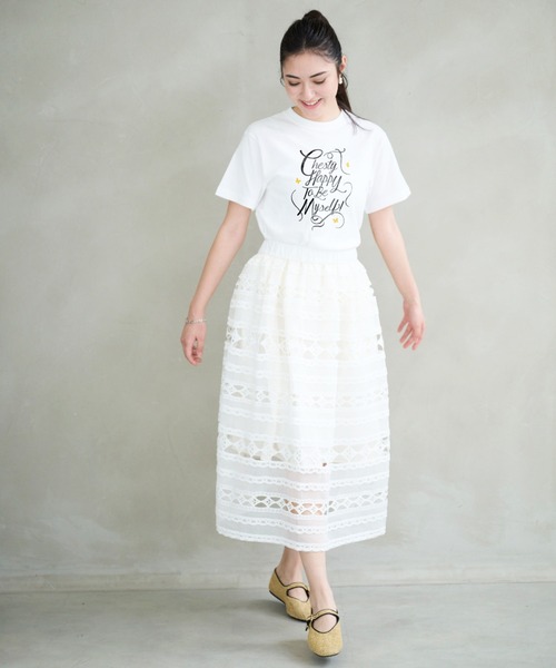 Chesty(チェスティー)の「【ZOZO限定】カリグラフィーTシャツ(Tシャツ/カットソー・レディース・ホワイト・FREE)」の3枚目の写真