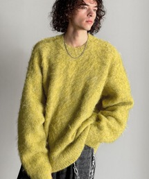 ニット/セーター（イエロー/黄色系・ワンポイント）ファッション通販