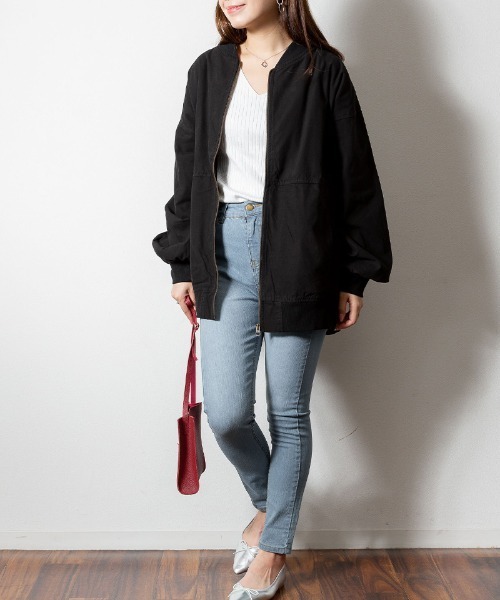 パフスリーブロング丈MA-1