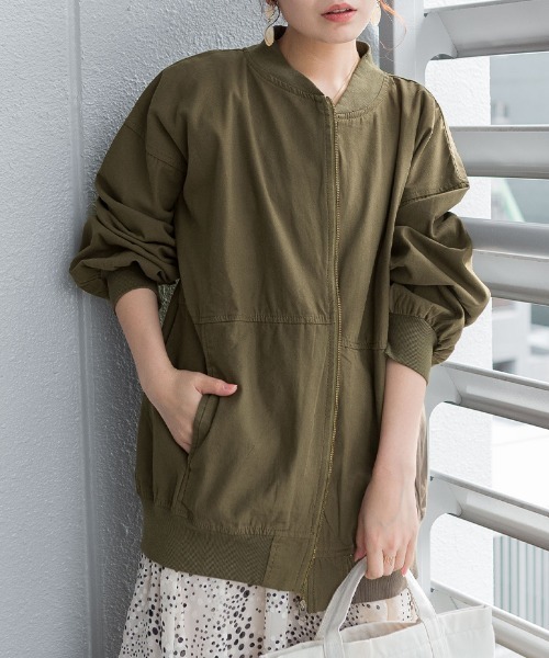 パフスリーブロング丈MA-1