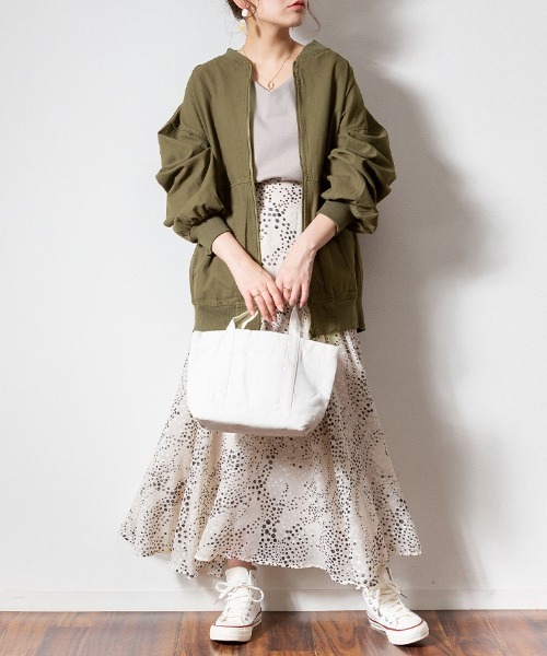 パフスリーブロング丈MA-1