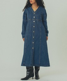 ROSE BUD | (mici)DENIM VOLUME SLEEVE DRESS(ワンピース)