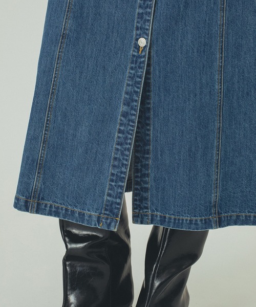 ROSE BUD（ローズバッド）の「(mici)DENIM VOLUME SLEEVE DRESS（ワンピース・レディース・インディゴブルー/ブラック・ONE SIZE）」の17枚目の写真