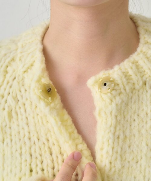 【WCJ 未使用】ハンドニットカーディガン　ホワイト WCJ 未使用】ハンドニットカーディガン ホワイト WCJ 未使用】ハンド