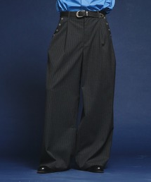 Adoon plain(Ah[v[)́yZbgAbvΉzEyelet-Detail Assorted Two-Tuck Wide Slacks / ngfUCA\[g2^bNChXbNX(XbNX)