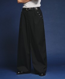 Adoon plain(Ah[v[)́yZbgAbvΉzEyelet-Detail Assorted Two-Tuck Wide Slacks / ngfUCA\[g2^bNChXbNX(XbNX)