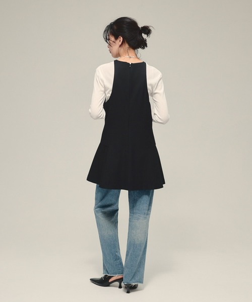 JEANASIS（ジーナシス）の「【eL】Fit Flare Mini One-piece/580118（ワンピース・レディース・ブラック/グレー・FREE）」の21枚目の写真