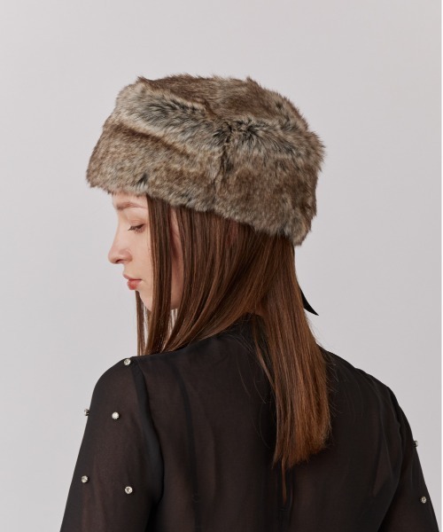 Chapeau d' O（シャポードオー）の「Chapeau d' O  Rabbit PT Fur Toque / シャポードオー（ハット・レディース・ナチュラル・M/57.5cm）」の4枚目の写真