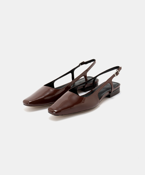 La TOTALITE(ラトータリテ)の「MOLLINI /モリーニ エナメルスリングバック パテント(パンプス・レディース・ブラック/ブラウン・38/37/36)」の2枚目の写真