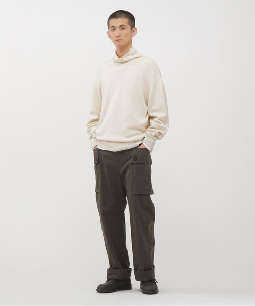 MHL.(エムエイチエル)の「WINTER COTTON(ニット/セーター・メンズ・ネイビー/オフホワイト・MEDIUM/LARGE)」の3枚目の写真