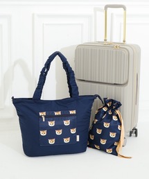 【PAUL & JOE ACCESSOIRES /ポール アンド ジョー アクセソワ 】 巾着付きトラベルトート ヌネット柄