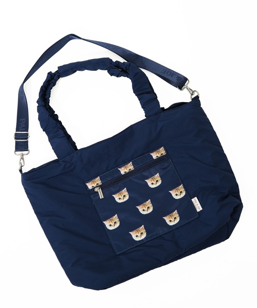 PAUL & JOE ACCESSOIRES(ポールアンドジョーアクセソワ)の「【PAUL & JOE ACCESSOIRES /ポール アンド ジョー アクセソワ 】 巾着付きトラベルトート ヌネット柄(トートバッグ・レディース・ピンク/ネイビー/グレー・FREE)」の7枚目の写真