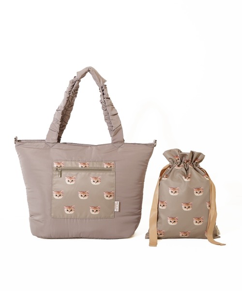 PAUL & JOE ACCESSOIRES(ポールアンドジョーアクセソワ)の「【PAUL & JOE ACCESSOIRES /ポール アンド ジョー アクセソワ 】 巾着付きトラベルトート ヌネット柄(トートバッグ・レディース・ピンク/ネイビー/グレー・FREE)」の12枚目の写真
