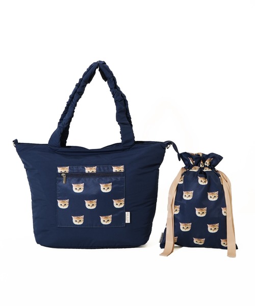 PAUL & JOE ACCESSOIRES(ポールアンドジョーアクセソワ)の「【PAUL & JOE ACCESSOIRES /ポール アンド ジョー アクセソワ 】 巾着付きトラベルトート ヌネット柄(トートバッグ・レディース・ピンク/ネイビー/グレー・FREE)」の14枚目の写真