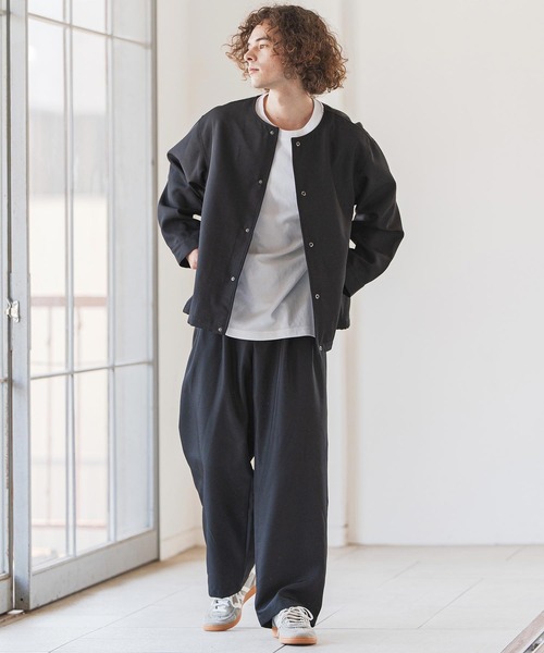 CAMBIO(カンビオ)の「mj11113- ポリツイルノーカラーコーチジャケット(その他アウター・メンズ・ネイビー/オリーブ/ブラック/ベージュ・XL/M/L)」の9枚目の写真