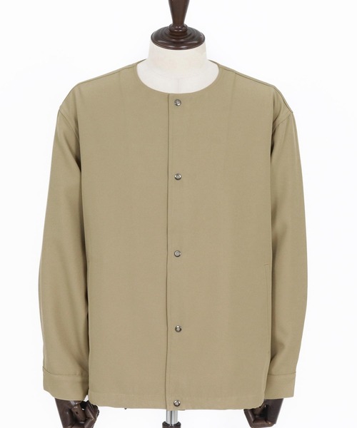 CAMBIO(カンビオ)の「mj11113- ポリツイルノーカラーコーチジャケット(その他アウター・メンズ・ネイビー/オリーブ/ブラック/ベージュ・XL/M/L)」の10枚目の写真