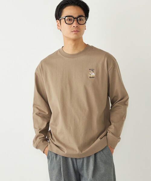 SHIPS Colors:TeddyBear(R) ワンポイント 刺繍 ロンT◇（Tシャツ