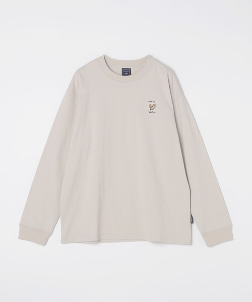 SHIPS Colors（シップス カラーズ）の「SHIPS Colors:TeddyBear(R) 1ポイント 刺繍 ロンT◇（Tシャツ/カットソー・メンズ・ブラウン/ダークグレー/オフホワイト/ベージュ/ブラック/ライトグレー・SMALL/X-LARGE/LARGE/MEDIUM）」の10枚目の写真