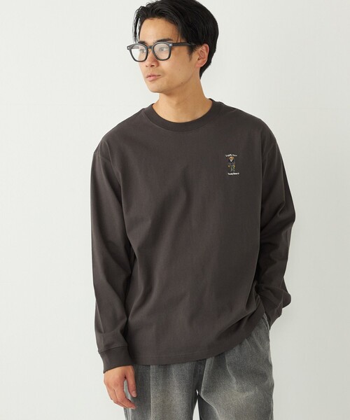 SHIPS Colors:TeddyBear(R) ワンポイント 刺繍 ロンT◇（Tシャツ