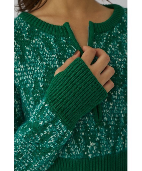 RIM.ARK（リムアーク）の「Waist switching knit tops ウエストスウィッチングニットトップス（ニット/セーター・レディース・グリーン/ブラック/グレー・FREE）」の22枚目の写真