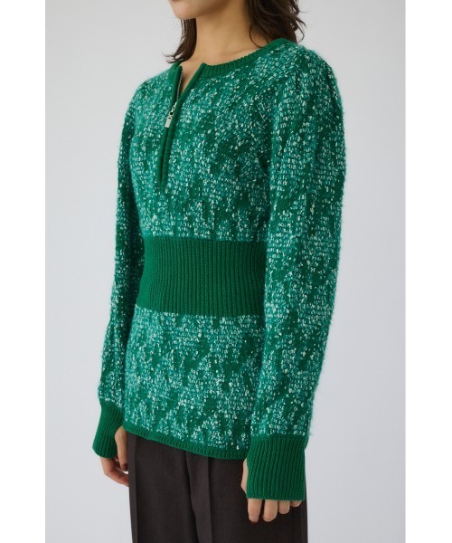 RIM.ARK（リムアーク）の「Waist switching knit tops ウエストスウィッチングニットトップス（ニット/セーター・レディース・グリーン/ブラック/グレー・FREE）」の5枚目の写真