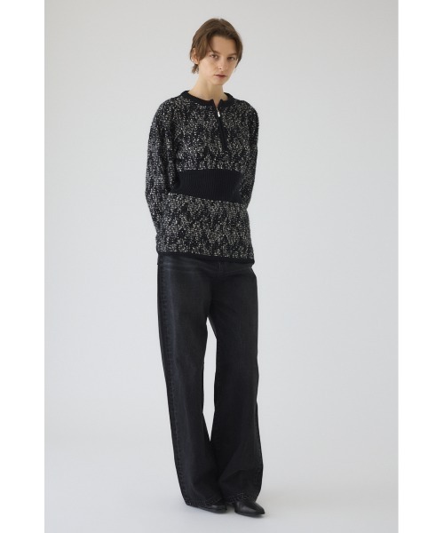 RIM.ARK（リムアーク）の「Waist switching knit tops ウエストスウィッチングニットトップス（ニット/セーター・レディース・グリーン/ブラック/グレー・FREE）」の10枚目の写真