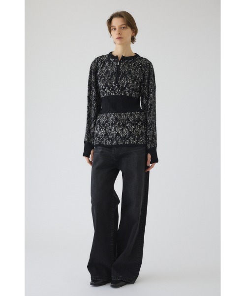 RIM.ARK（リムアーク）の「Waist switching knit tops ウエストスウィッチングニットトップス（ニット/セーター・レディース・グリーン/ブラック/グレー・FREE）」の11枚目の写真