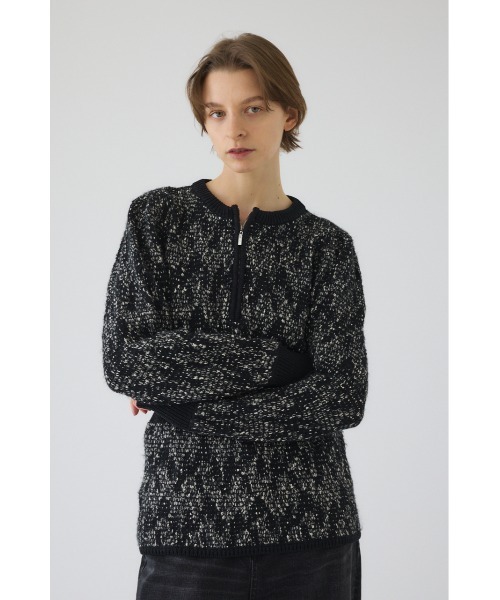 RIM.ARK（リムアーク）の「Waist switching knit tops ウエストスウィッチングニットトップス（ニット/セーター・レディース・グリーン/ブラック/グレー・FREE）」の12枚目の写真