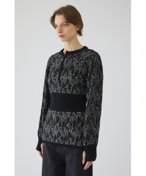 RIM.ARK（リムアーク）の「Waist switching knit tops ウエストスウィッチングニットトップス（ニット/セーター・レディース・グリーン/ブラック/グレー・FREE）」の14枚目の写真