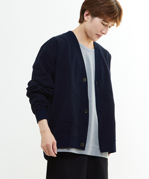 CONVERSE TOKYO（コンバーストウキョウ）の「BACK STAR★ PATCH INDIGO SWEAT CARDIGAN（カーディガン/ボレロ・レディース・ライトインディゴブルー/インディゴブルー/ブラック・MEDIUM/SMALL）」の7枚目の写真