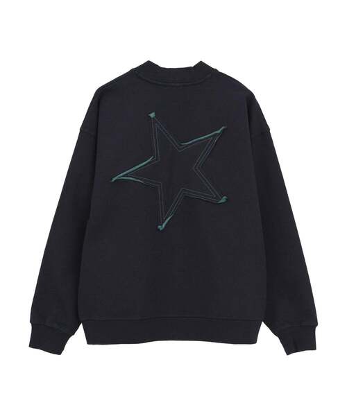 CONVERSE TOKYO（コンバーストウキョウ）の「BACK STAR★ PATCH INDIGO SWEAT CARDIGAN（カーディガン/ボレロ・レディース・ライトインディゴブルー/インディゴブルー/ブラック・MEDIUM/SMALL）」の21枚目の写真