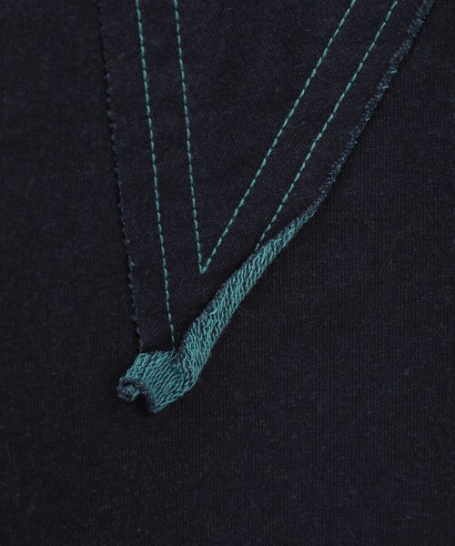 CONVERSE TOKYO（コンバーストウキョウ）の「BACK STAR★ PATCH INDIGO SWEAT CARDIGAN（カーディガン/ボレロ・レディース・ライトインディゴブルー/インディゴブルー/ブラック・MEDIUM/SMALL）」の8枚目の写真