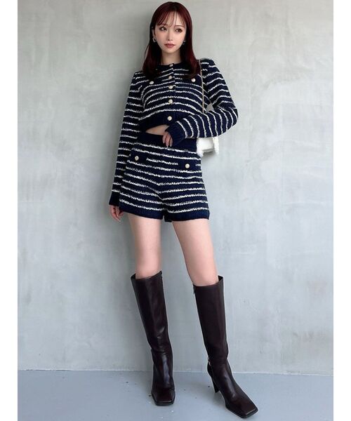 RESEXXY(リゼクシー)の「ツイードボーダーニットパンツ【セットアップ着用可能】(その他パンツ・レディース・ホワイト/グレー/ネイビー・FREE)」の19枚目の写真