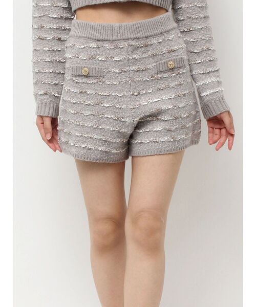 RESEXXY(リゼクシー)の「ツイードボーダーニットパンツ【セットアップ着用可能】(その他パンツ・レディース・ホワイト/グレー/ネイビー・FREE)」の4枚目の写真