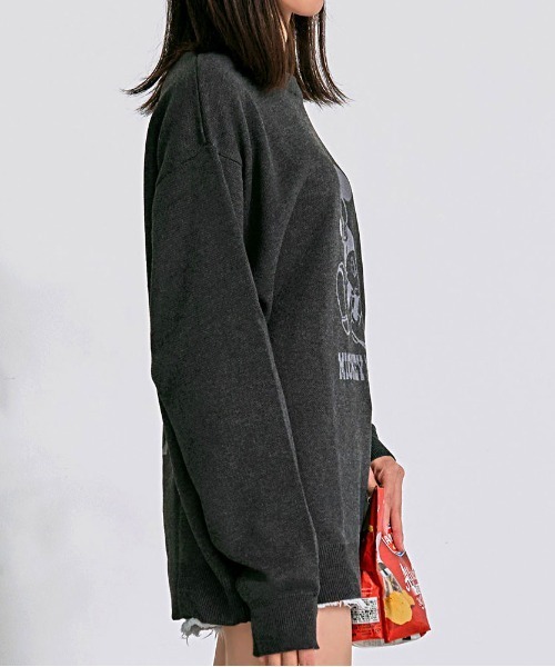 Disney（ディズニー）の「『DISNEY/ディズニー』MICKEY ジャガードニット（ニット/セーター・レディース・グレイッシュベージュ/サックスブルー/スミクロ/ネイビー・M/L/XL）」の9枚目の写真