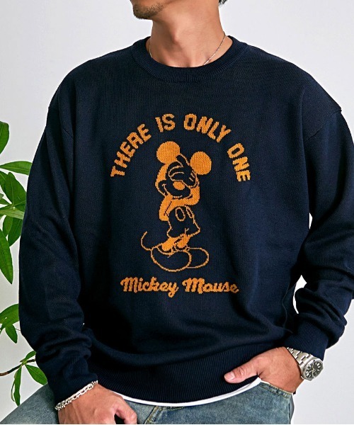 Disney（ディズニー）の「『DISNEY/ディズニー』MICKEY ジャガードニット（ニット/セーター・レディース・グレイッシュベージュ/サックスブルー/スミクロ/ネイビー・M/L/XL）」の20枚目の写真