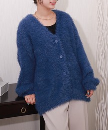 シャギーニットカーディガン