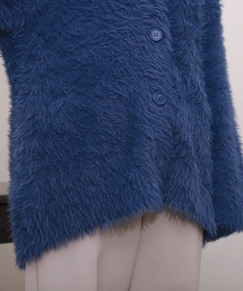 libelle more（リベル モア）の「シャギーニットカーディガン（カーディガン/ボレロ・レディース・ブルー/オフホワイト/チャコールグレー/ライトグレー・M）」の7枚目の写真