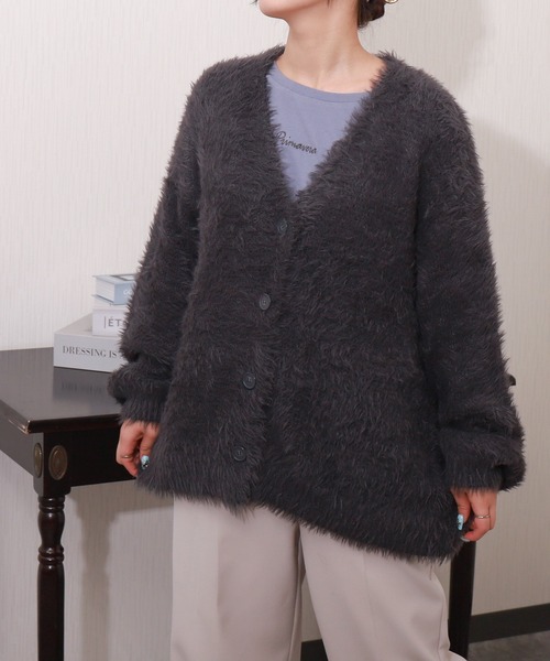 libelle more（リベル モア）の「シャギーニットカーディガン（カーディガン/ボレロ・レディース・ブルー/オフホワイト/チャコールグレー/ライトグレー・M）」の22枚目の写真