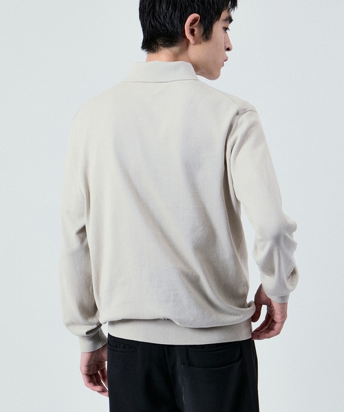 M TO R（ムウトアール）の「COTTON KNIT POLO L/S UNISEX（ポロシャツ・レディース・グリーン/ベージュ系その他/ブラック/ピンク系その他・38/40/42）」の18枚目の写真