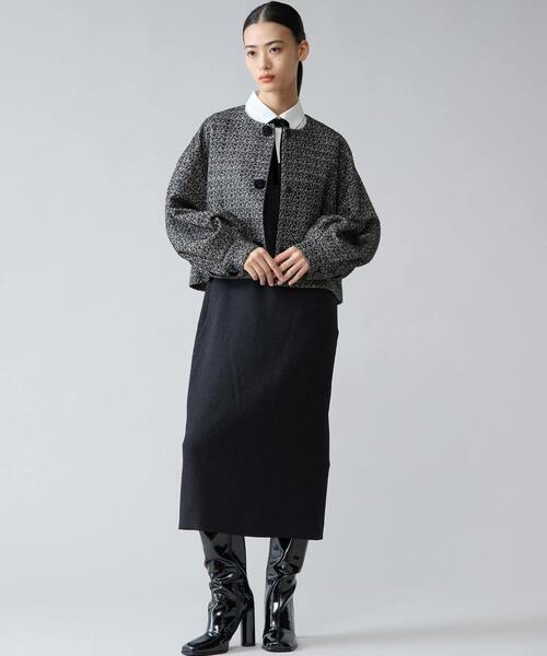 Tiara（ティアラ）の「ノーカラージャケット（ノーカラージャケット・レディース・ターコイズブルー/ブラック×ホワイト・FREE）」の5枚目の写真