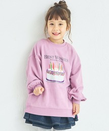 スウェット（ピンク/桃色系・前面プリント）ファッション通販