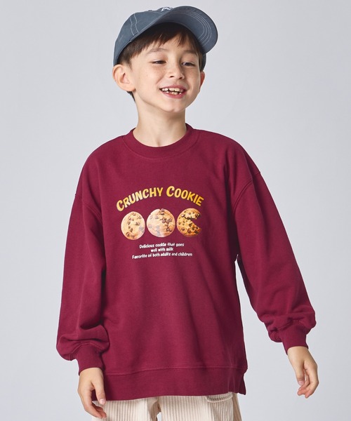 pairmanon（ペアマノン）の「【サラッとスウェット】ユニセックス フードモチーフ プリントトレーナー（スウェット・キッズ・ブラック/ピンク系その他/ワイン/ホワイト系その他/モカ/オートミール・100/110/120/130/140/150/90）」の6枚目の写真